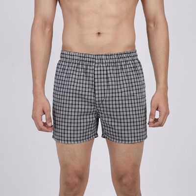 Men's Navy Blue Regular Fit Solid Boxers