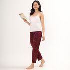 Women's Deep Maroon Printed Elastic Waist Pyjama, Wine, small image number null