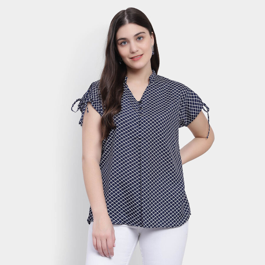 All Over Print Short Sleeve Shirt, नेवी ब्लू, large image number null