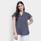 All Over Print Short Sleeve Shirt, Navy Blue, small image number null