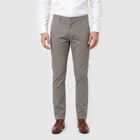 Men's Grey Slim Fit Chino Trousers, हल्का ग्रे, small