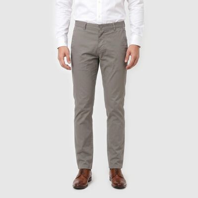 Men's Grey Slim Fit Chino Trousers