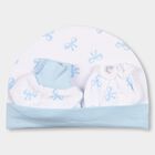 Infants' 100% Cotton Gift Set (Cap, Mittens, Booties), Light Blue, small image number null