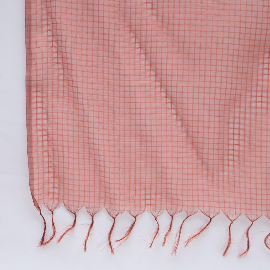 Women's Bright White Solid Dupatta, Pink, large image number null