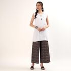 Women's Maroon Relaxed Fit Solid Palazzos, काला, small