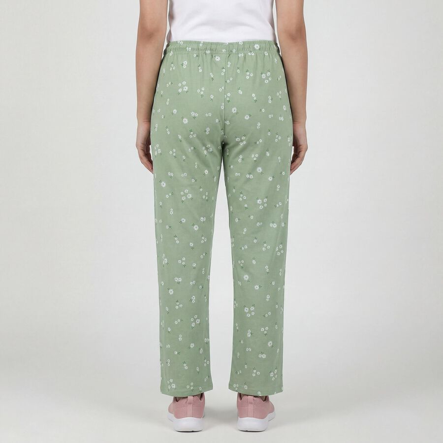 Women's Light Green Relaxed Fit Cotton Blend Pyjama, Light Green, large