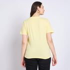 Ladies' 100% Cotton Round Neck T-Shirt , Yellow, small
