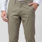 Men's Light Grey Slim Fit Chino Trousers, Light Grey, small
