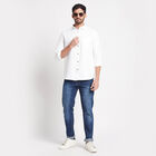 Solid Casual Shirt, White, small image number null