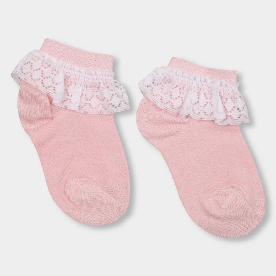 Girls' Socks , हल्का गुलाबी, large image number null