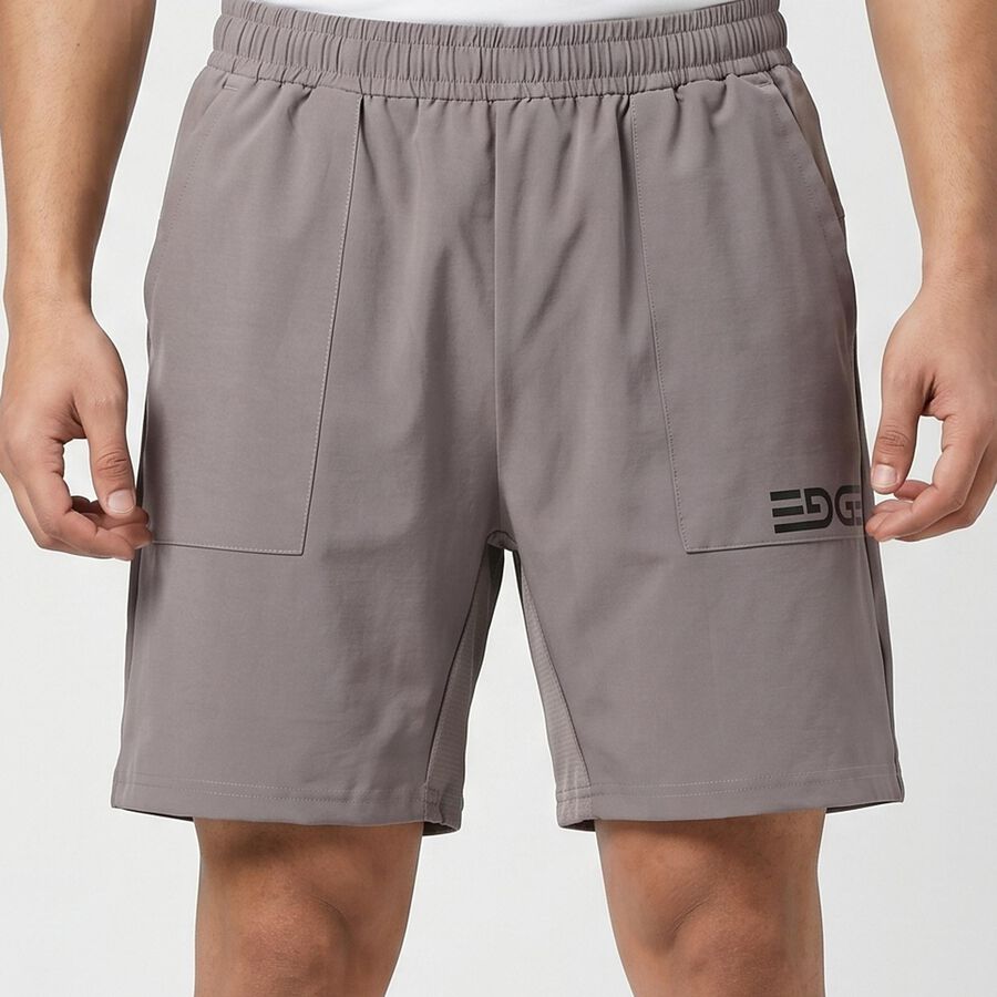 Men's Light Grey Regular Fit Casual Shorts, Light Grey, large