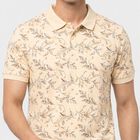 Men's White Cotton Collared Polo Half Sleeves T-Shirt, ऑफ व्हाइट, small