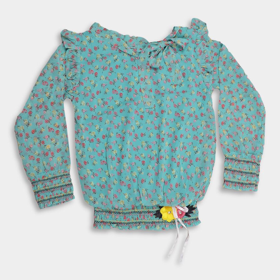 Girls' T-Shirt , Aqua, large