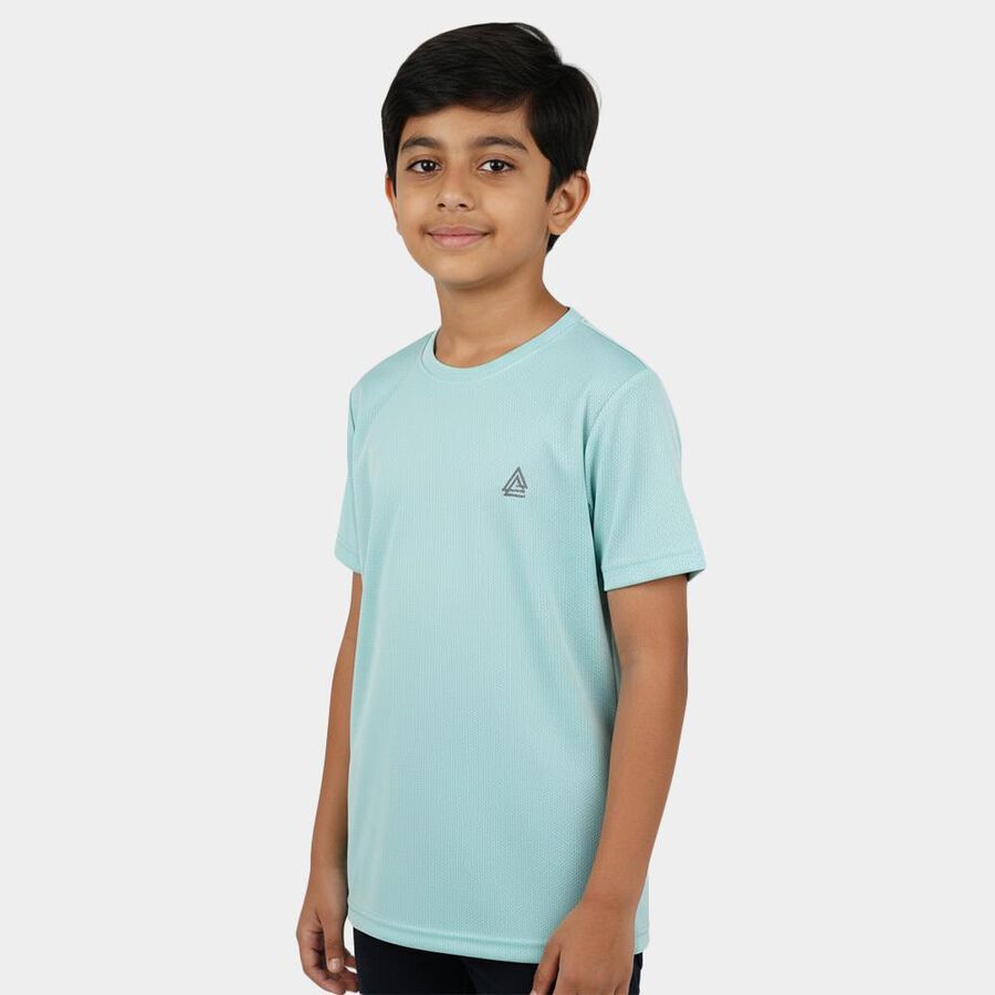 Boys' Half Sleeves T-Shirt, एक्वा, large