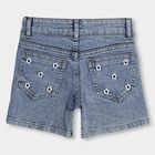 Girls' Buttoned Shorts, Light Blue, small image number null