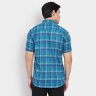 Men's 100% Cotton Casual Shirt, Dark Blue, small