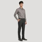 Men's Grey Regular Fit Formal Shirt, गहरा ग्रे, small