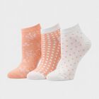 Women's Assorted Regular Fit Printed Pack of 3 Socks, Assorted, small