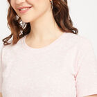 Cotton Round Neck T-Shirt, हल्का गुलाबी, small image number null