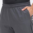 Men's Smoky Graphite Grey Slim Fit Reflective Striped Track Pants, Dark Grey, small