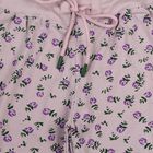 Girls' Lilac Regular Fit Floral Printed Pyjama, Lilac, small