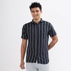 Men's Casual Shirt, Navy Blue, small