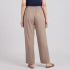 Women's Grey Regular Fit Solid Elastic Waist Palazzos, हल्का ग्रे, small