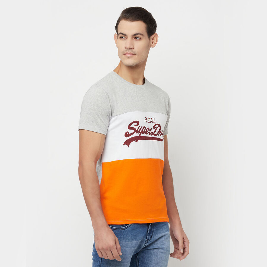 राउन्ड नेक टी-शर्ट, Orange, large image number null