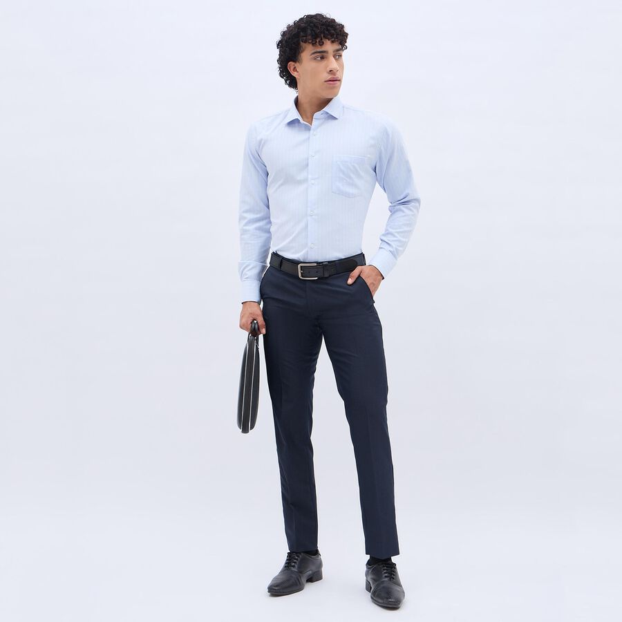 Men's Cut Away Collar Formal Shirt, Light Blue, large image number null