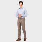 Men's Light Grey Slim Fit Chino Trousers, हल्का ग्रे, small