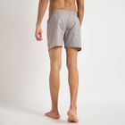 Men's 100% Cotton Boxers, Dark Grey, small