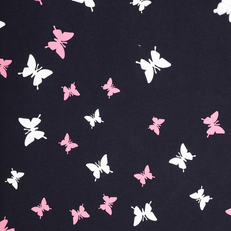 Girls' 100% Cotton T-Shirt , नेवी ब्लू, large image number null