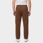 Men's Khaki Straight Fit Solid Track Pants, Khaki, small