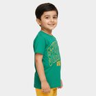 Boys' Half Sleeves T-Shirt, हल्का हरा, small