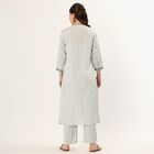 Women's Light Blue Floral Printed Ethnic Set, हल्का नीला, small