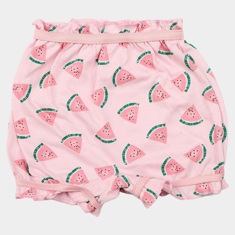 Girls Pink Regular Fit Watermelon Printed Bloomer, Light Pink, large