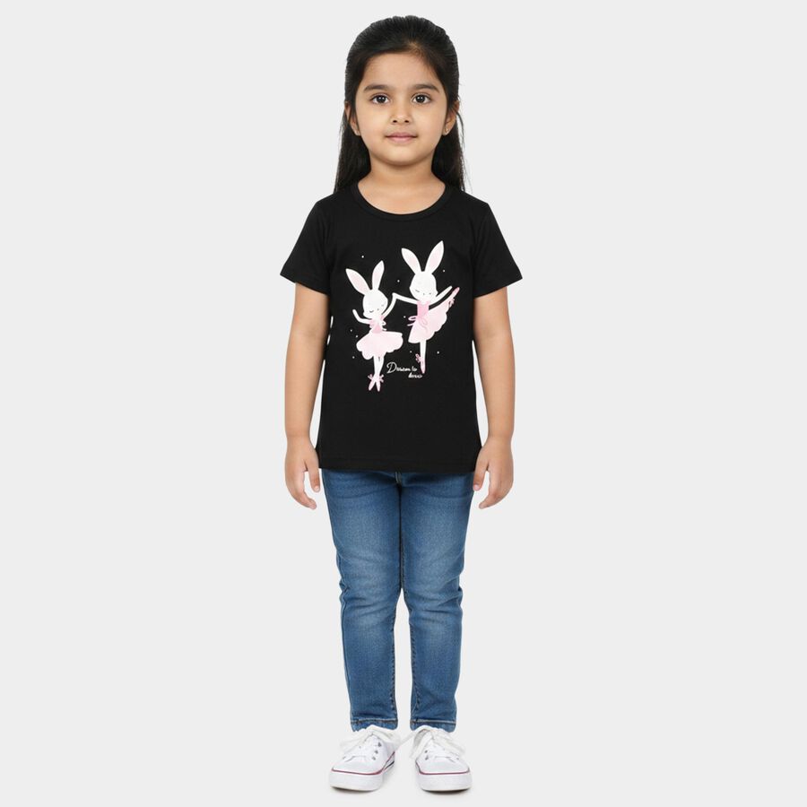 Girls' T-Shirt, Black, large