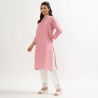 Unisex Purple Cotton Round Neck Solid Kurta, बैंगनी, small image number null