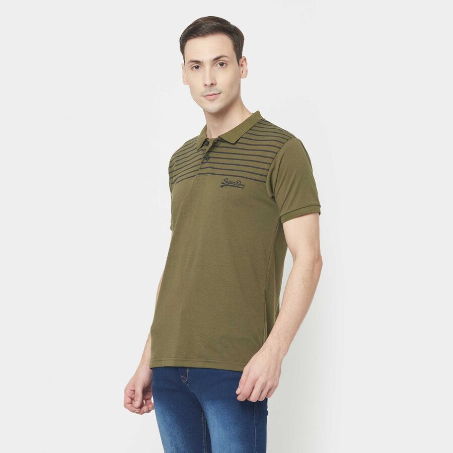 Single Jersey Polo Shirt, Olive, large image number null