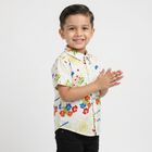 Boys Yellow Cotton Short Sleeves Collar Regular Fit Casual Shirt, Yellow, small
