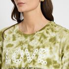 Ladies' 100% Cotton Round Neck T-Shirt , हल्का हरा, small image number null