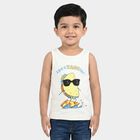 Boys White Round Neck Muscle Boys T-Shirt, Off White, small