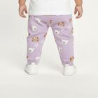 Infants Soft Cream White Elastic Waist Pyjama, Lilac, small image number null