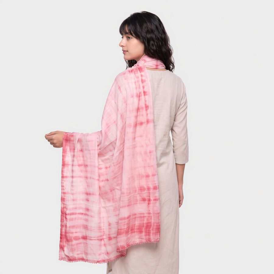 Women's Pink Printed Dupatta, गुलाबी, large