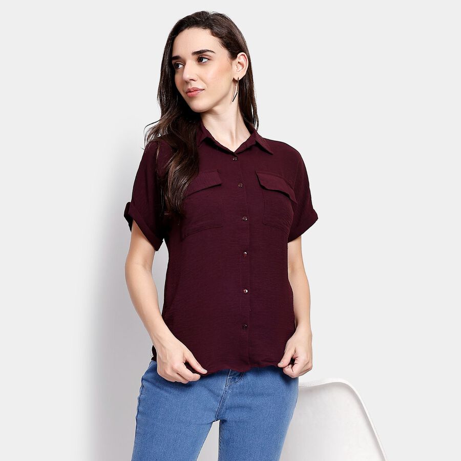Ladies' Shirt, Wine, large image number null