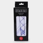 Men's White Patterned Pack of 3 Handkerchief, मध्यम नीला, small