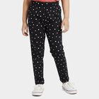 Girls Navy Blue Regular Fit Heart Printed Pyjama, नेवी ब्लू, small