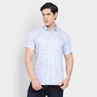 Men's 100% Cotton Casual Shirt, Light Blue, small