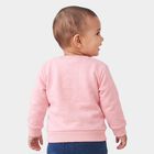 Infants' Pink Round Neck Pullover Sweatshirt, Pink, small