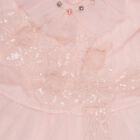 Girls' Soft Pink Sleeveless Embellished Flared Frock, Light Pink, small image number null